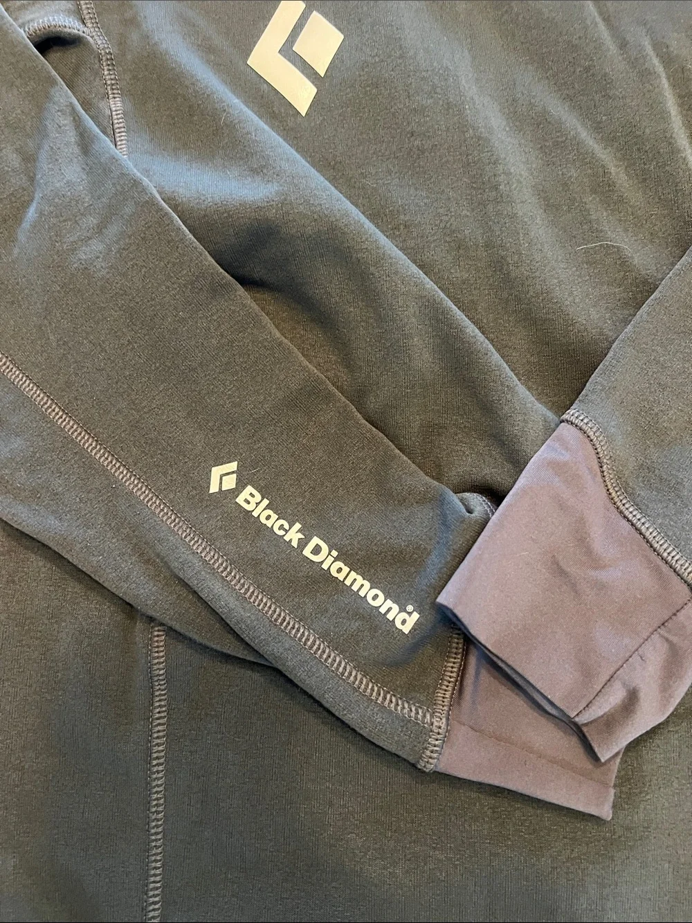 Black Diamond Polartec Power Dry Hoodie, size small.